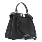 Cuoio Romano Selleria Chamois Medium Peekaboo I SEE U Satchel Asfalto Camelia