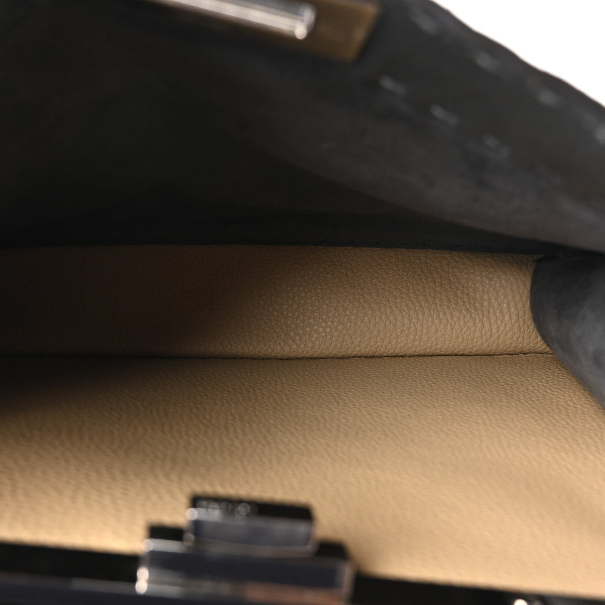 Cuoio Romano Selleria Chamois Medium Peekaboo I SEE U Satchel Asfalto Camelia