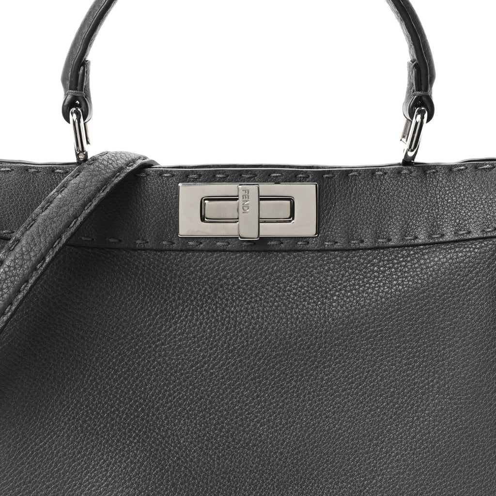 Cuoio Romano Selleria Chamois Medium Peekaboo I SEE U Satchel Asfalto Camelia