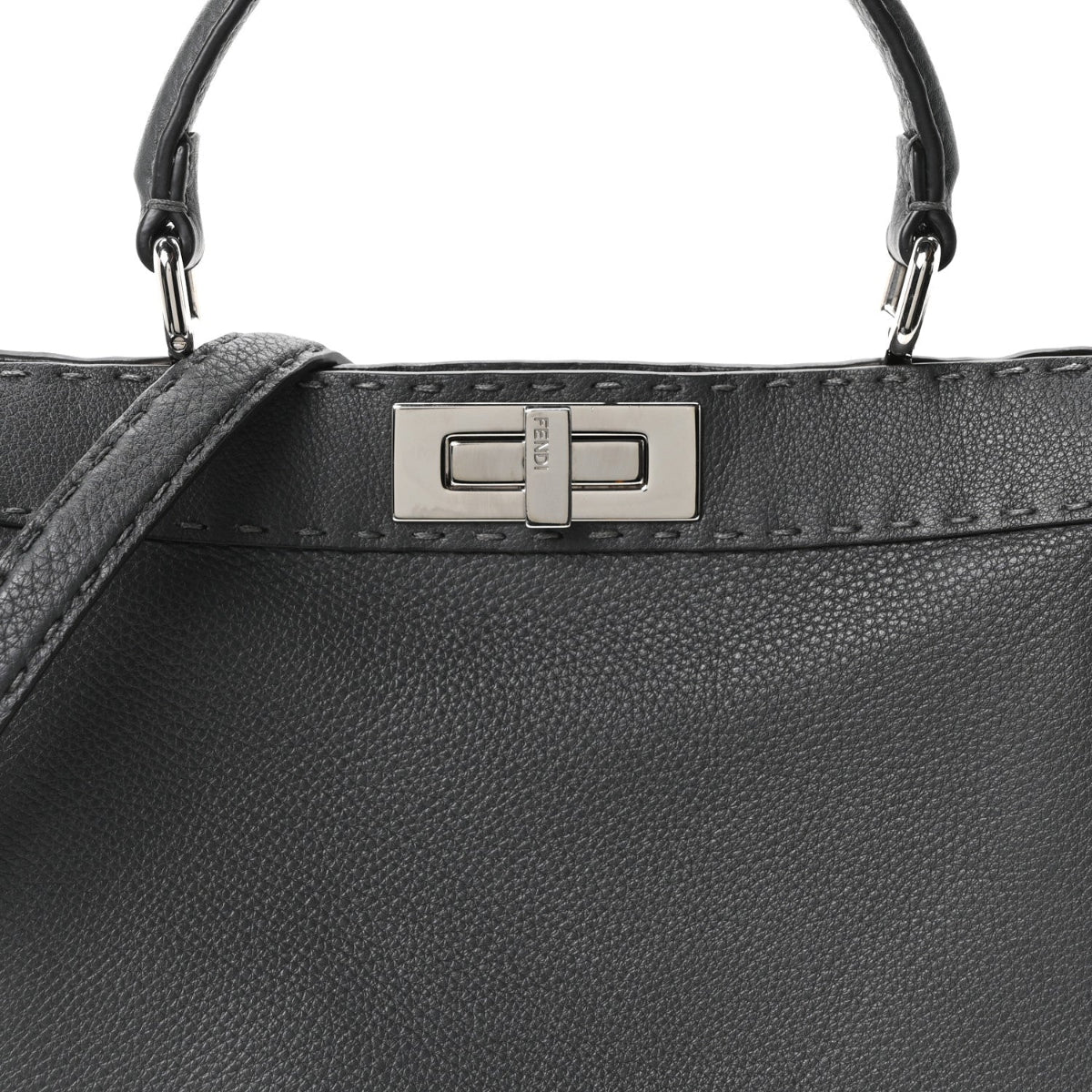Cuoio Romano Selleria Chamois Medium Peekaboo I SEE U Satchel Asfalto Camelia
