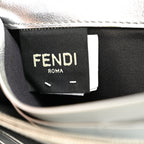 Metallic Calfskin Continental Wallet On Chain Argento