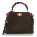 Nappa Braided Mini Peekaboo Iconic Satchel Maya Magenta
