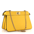 Nappa Small Peekaboo I SEE U East West Chain Satchel Limone