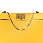 Nappa Small Peekaboo I SEE U East West Chain Satchel Limone