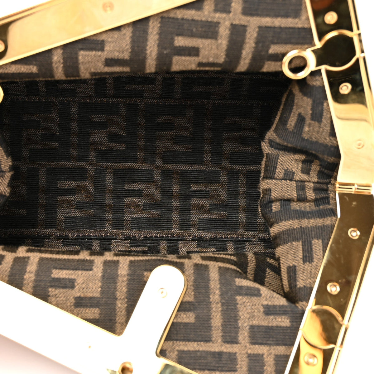 Shiny Nappa Small Fendi First Caramello