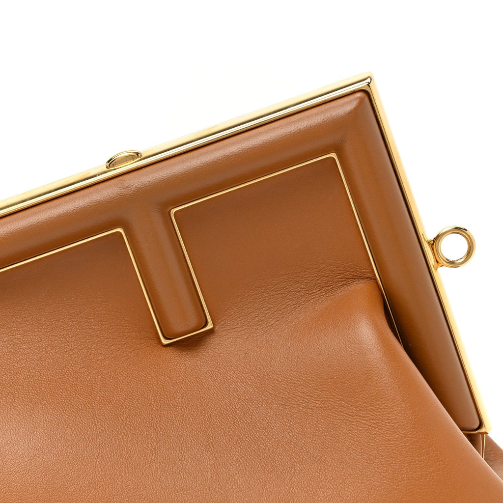 Shiny Nappa Small Fendi First Caramello