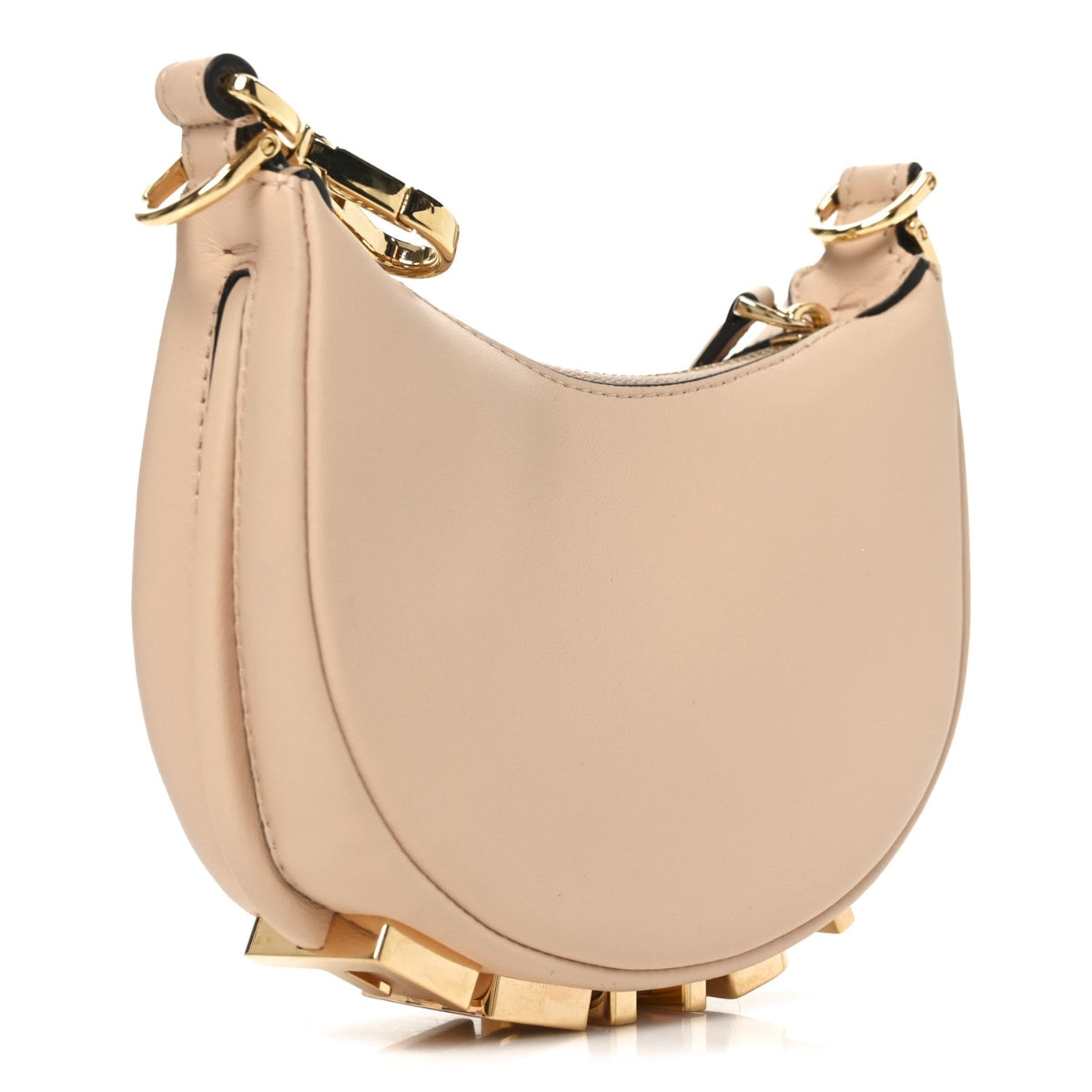 Vitello Grace Matte Nano Fendigraphy Hobo Bag Light Rose
