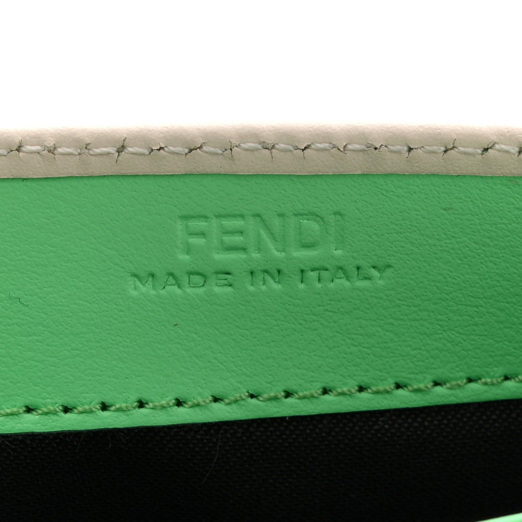 Vitello King Cruise FF Diamonds Continental Envelope Wallet On Chain Latte Edamame