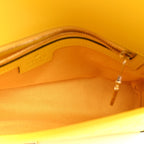 GG Monogram Textured Dollar Calfskin Small Luce Shoulder Bag Yellow