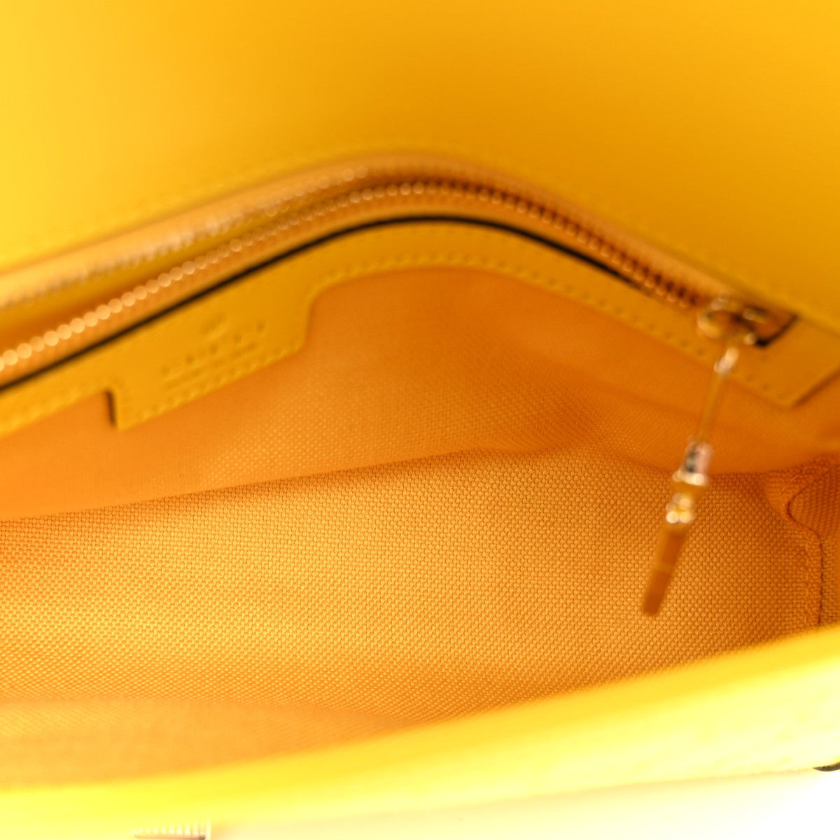 GG Monogram Textured Dollar Calfskin Small Luce Shoulder Bag Yellow