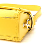 GG Monogram Textured Dollar Calfskin Small Luce Shoulder Bag Yellow