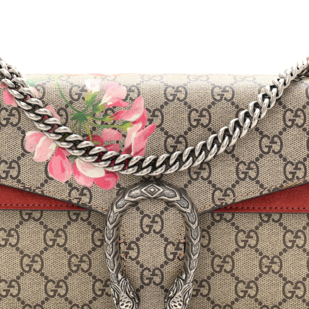 GG Supreme Monogram Blooms Small Dionysus Shoulder Bag Beige Multicolor Dry Rose