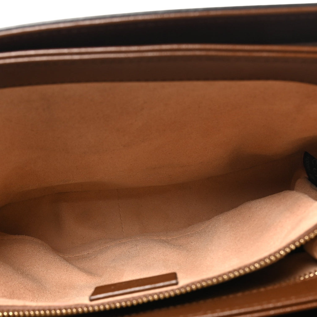 GG Supreme Monogram Horsebit 1955 Shoulder Bag Beige Brown Sugar Beige Brown Sugar
