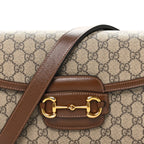 GG Supreme Monogram Horsebit 1955 Shoulder Bag Beige Brown Sugar Beige Brown Sugar