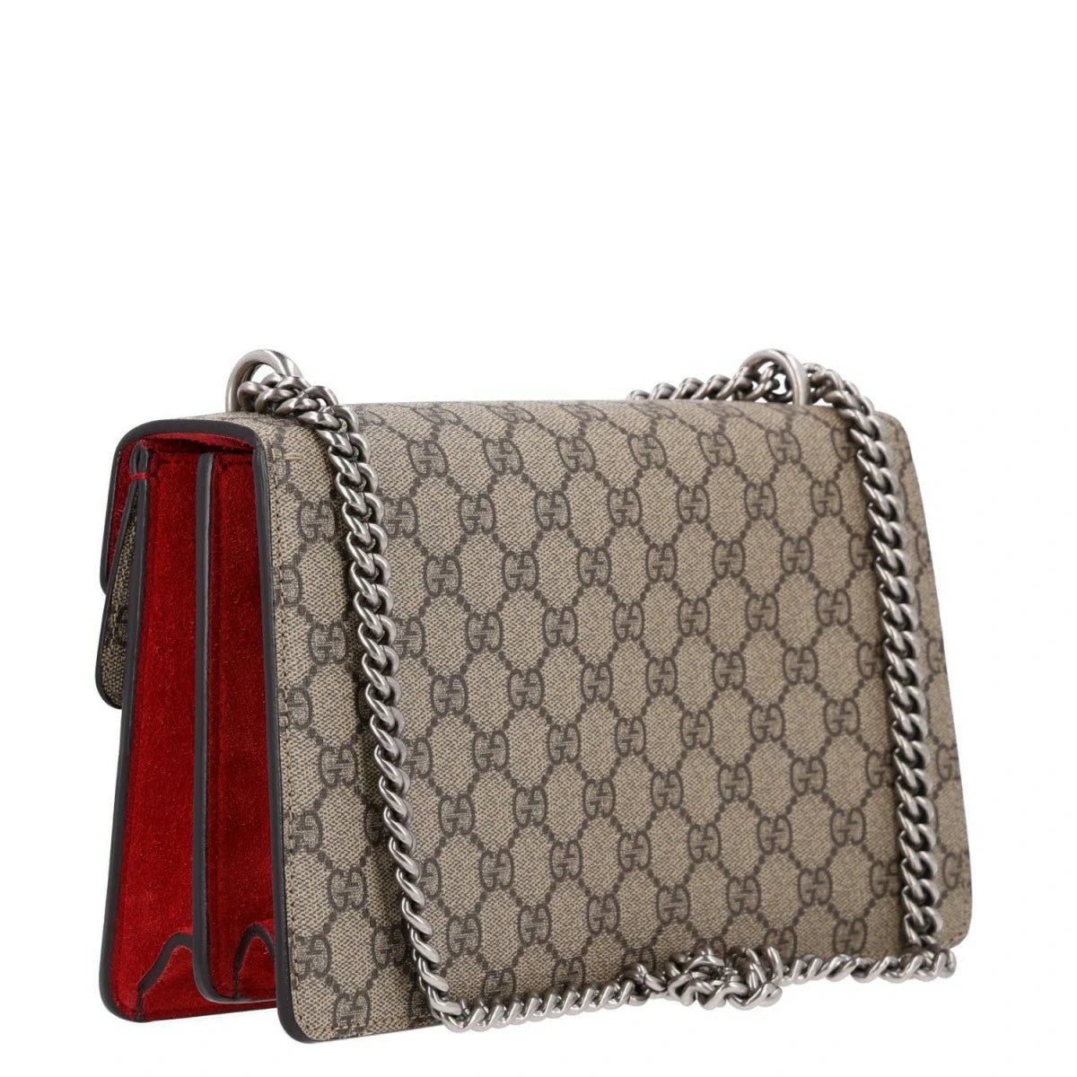 GG Supreme Monogram Small Dionysus Shoulder Bag Red