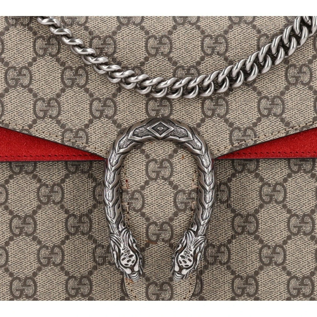 GG Supreme Monogram Small Dionysus Shoulder Bag Red