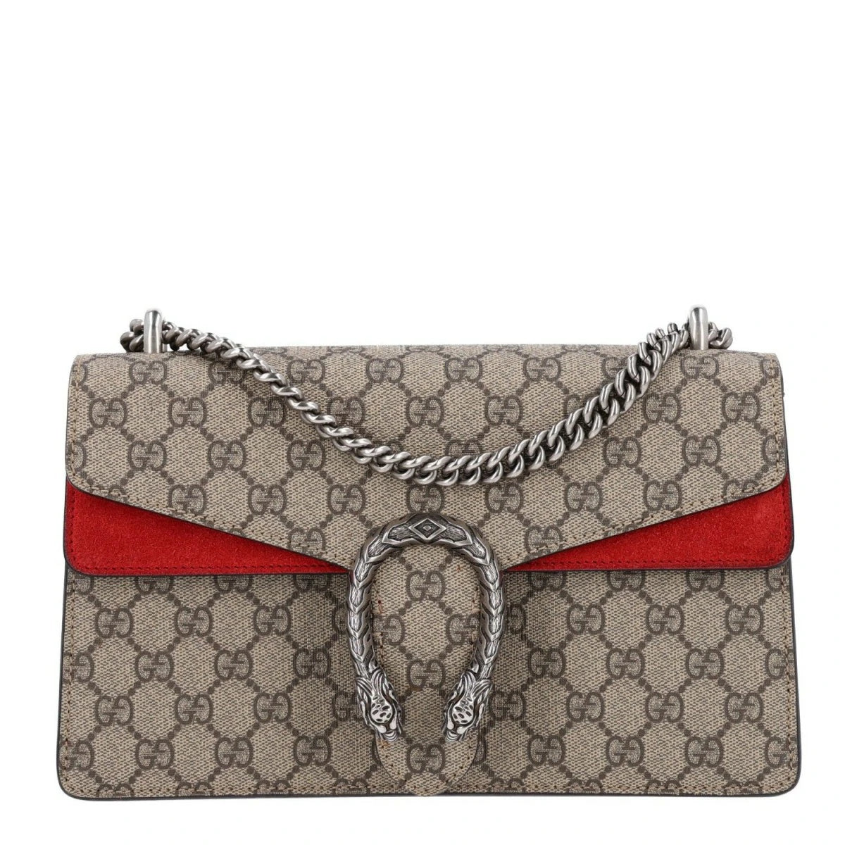 GG Supreme Monogram Small Dionysus Shoulder Bag Red