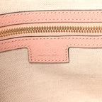GG Supreme Monogram Textured Dollar Calfskin Web Medium Savoy Duffle Bag Rose Pink