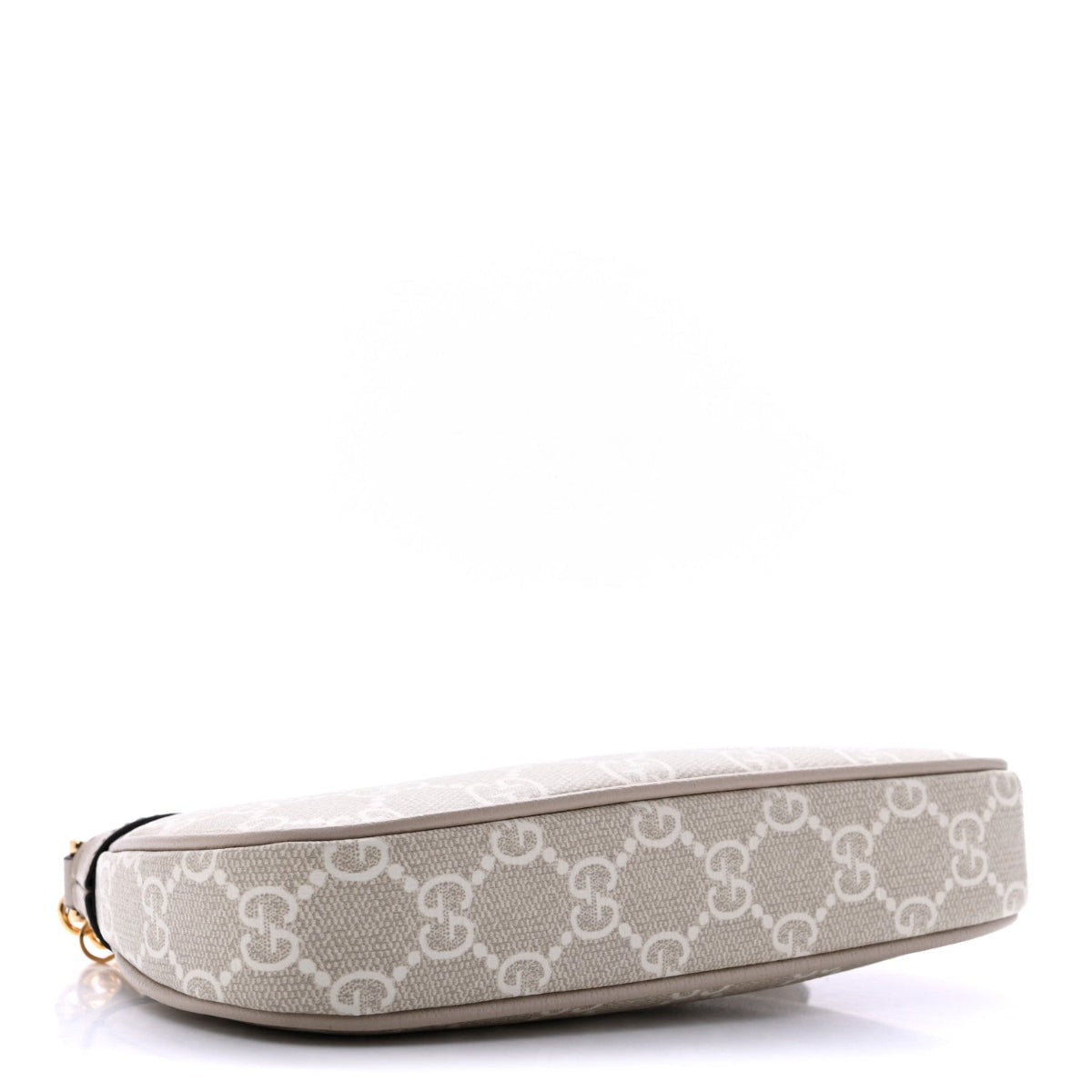GG Supreme Monogram Textured Dollar Calfskin Web Mini Ophidia GG Handbag Beige Mystic White Oatmea