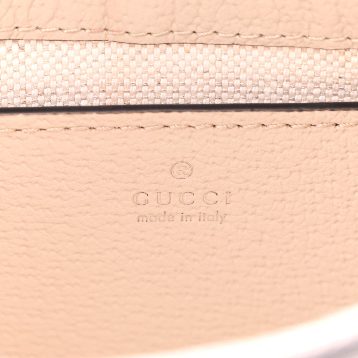 GG Supreme Monogram Textured Dollar Calfskin Web Mini Ophidia GG Handbag Beige Mystic White Oatmea