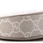 GG Supreme Monogram Textured Dollar Calfskin Web Mini Ophidia GG Handbag Beige Mystic White Oatmea