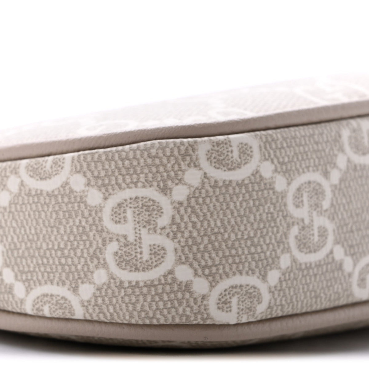GG Supreme Monogram Textured Dollar Calfskin Web Mini Ophidia GG Handbag Beige Mystic White Oatmea