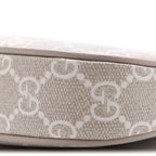 GG Supreme Monogram Textured Dollar Calfskin Web Mini Ophidia GG Handbag Beige Mystic White Oatmea