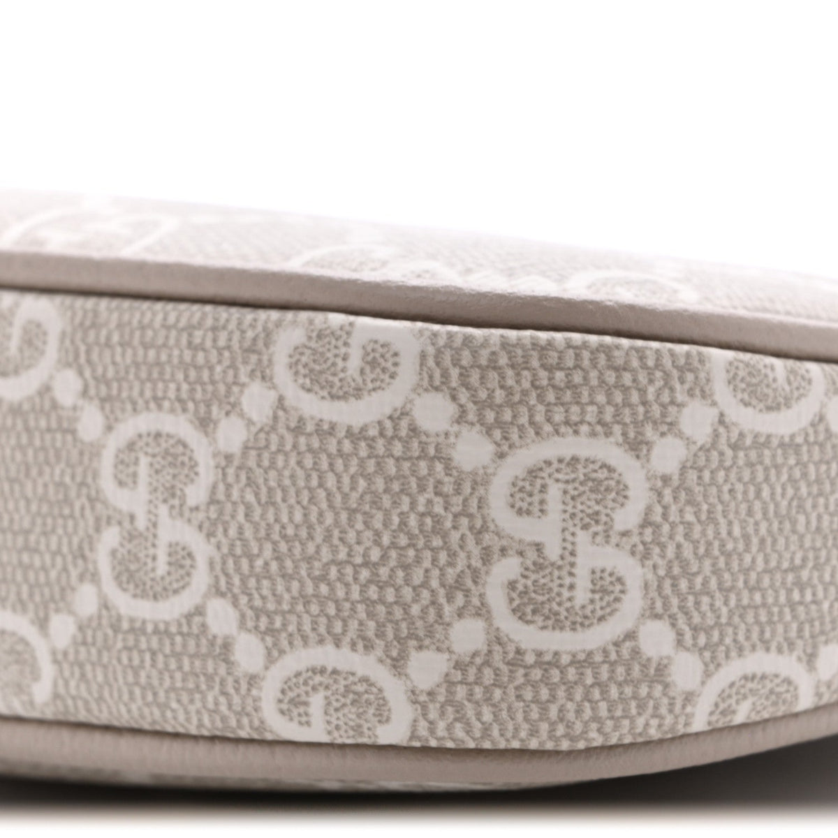 GG Supreme Monogram Textured Dollar Calfskin Web Mini Ophidia GG Handbag Beige Mystic White Oatmea