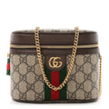GG Supreme Monogram Textured Dollar Calfskin Web Ophidia Belt Bag 75 30 Beige Ebony New Acero