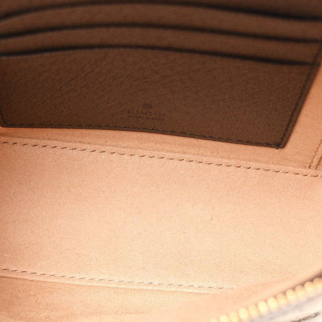 GG Supreme Monogram Textured Dollar Calfskin Web Ophidia Belt Bag 75 30 Beige Ebony New Acero