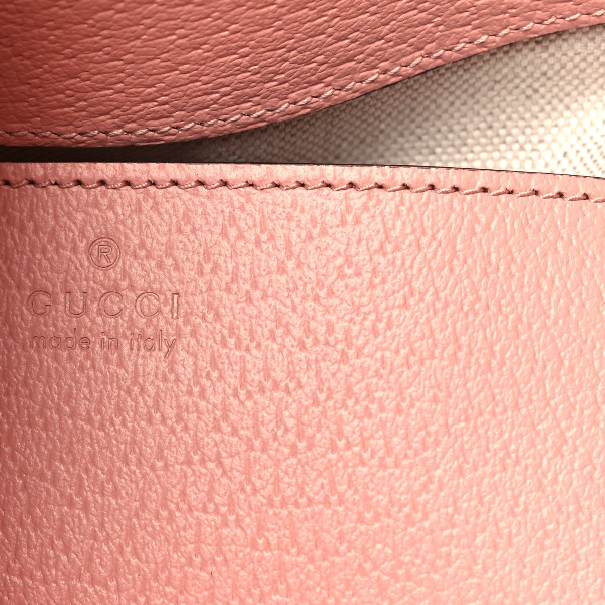 GG Supreme Monogram Textured Dollar Calfskin Web Small Ophidia Bucket Shoulder Bag Rose Pink