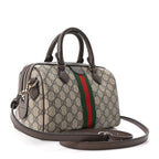 GG Supreme Monogram Web Medium Ophidia Top Handle Bag Beige Ebony New Acero