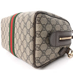 GG Supreme Monogram Web Medium Ophidia Top Handle Bag Beige Ebony New Acero