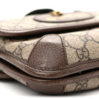 GG Supreme Monogram Web Small Neo Vintage Double Flap Messenger Bag Beige New Acero