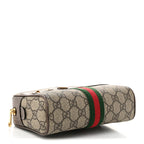 GG Supreme Monogram Web Small Ophidia Belt Bag 85 34 Dark Brown