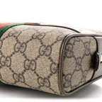GG Supreme Monogram Web Small Ophidia Belt Bag 85 34 Dark Brown