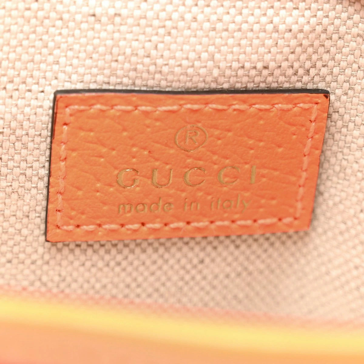 GG Supreme Monogram Web Small Ophidia Belt Bag Beige Ebony Orange Fluo