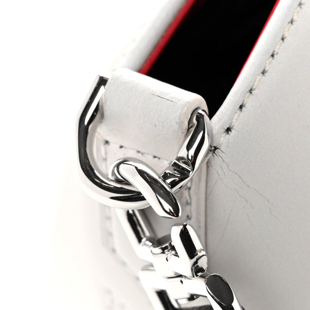 Box Calfskin Mini Lock Antigona Shoulder Bag Black White