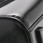 Box Calfskin Mini Lock Antigona Shoulder Bag Black White