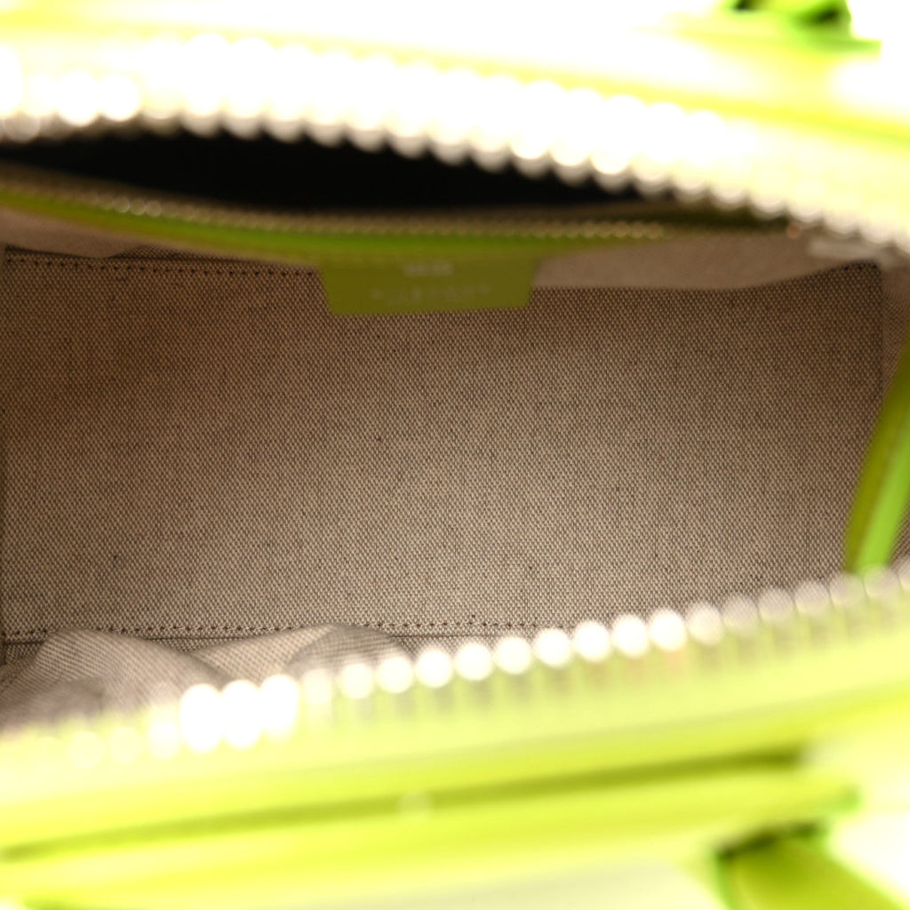 Shiny Lord Calfskin Mini Antigona Citrus Green