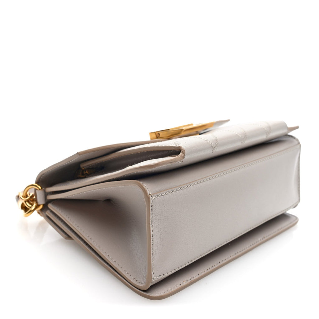 Goatskin Quilted Medium GV3 Shoulder Bag Beige