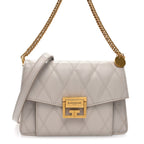 Goatskin Quilted Medium GV3 Shoulder Bag Beige
