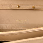 Grain De Poudre Matelasse Chevron Monogram Chain Wallet Nude Powder