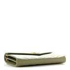 Grain De Poudre Matelasse Chevron Monogram Chain Wallet Pistachio