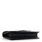 Grain De Poudre Matelasse Chevron Monogram Envelope Chain Wallet Black
