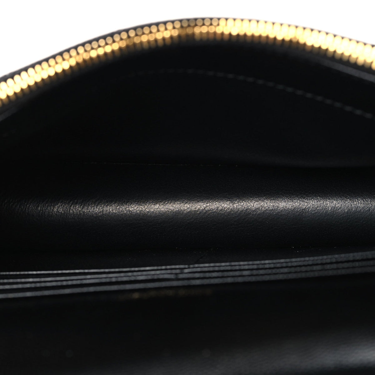 Grain De Poudre Matelasse Chevron Monogram Envelope Chain Wallet Black
