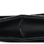 Grain De Poudre Matelasse Chevron Monogram Envelope Chain Wallet Black