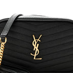 Grain De Poudre Matelasse Monogram Mini Lou Camera Bag Black