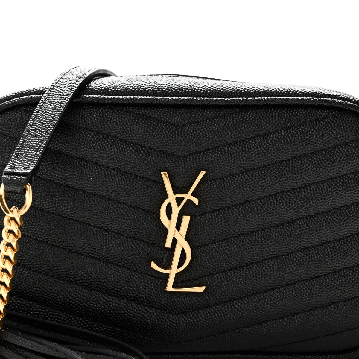 Grain De Poudre Matelasse Monogram Mini Lou Camera Bag Black