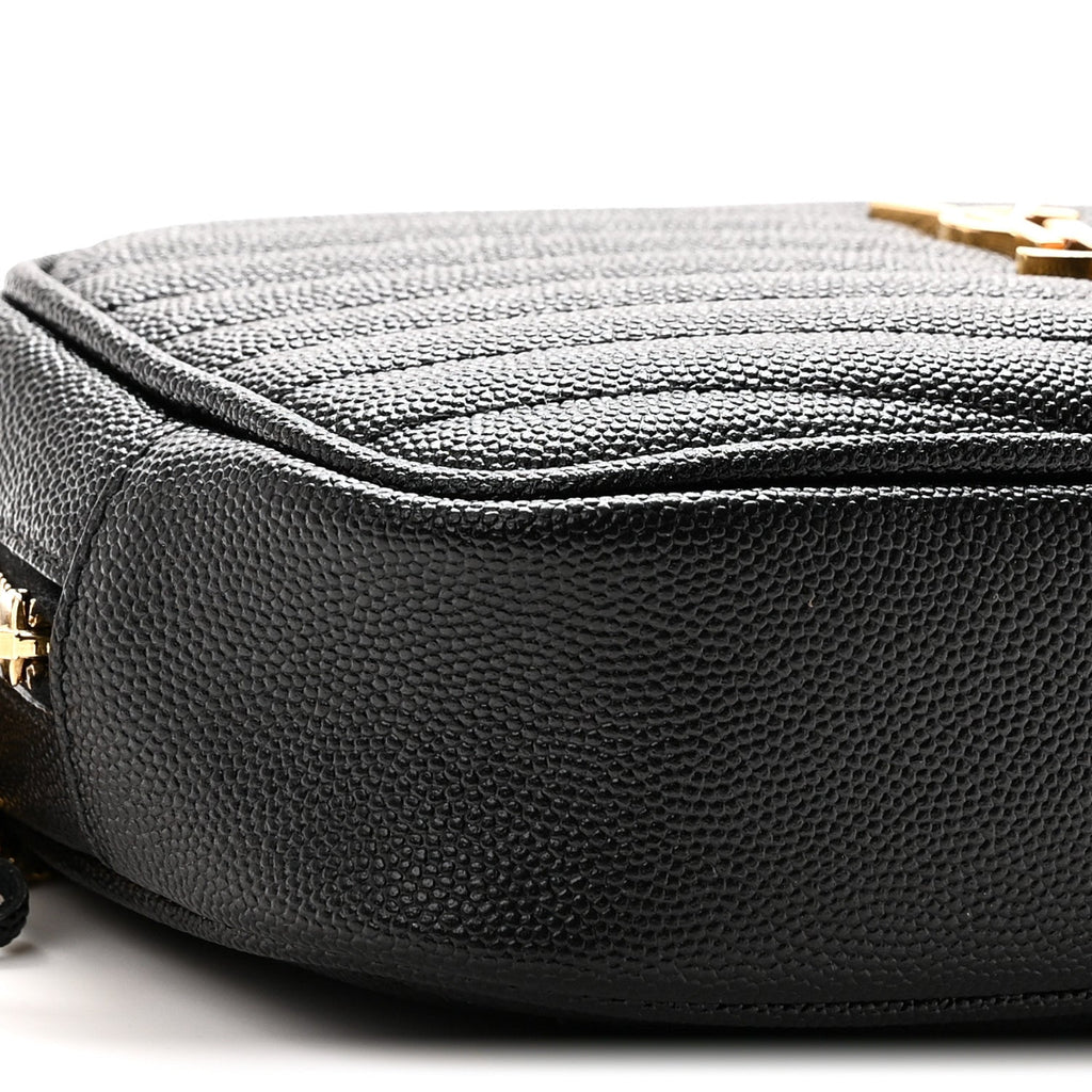 Grain De Poudre Matelasse Monogram Mini Lou Camera Bag Black